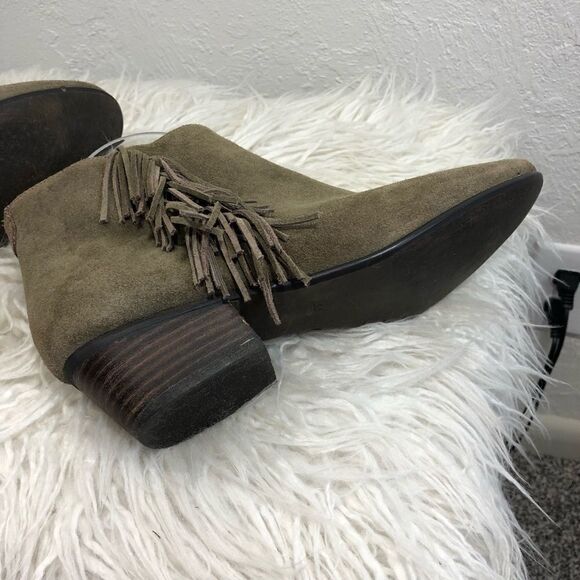 KELSIE DAGGER-STACKED HEEL FRINGE INSIDE ZIP BOOT - S - Picture 14 of 14